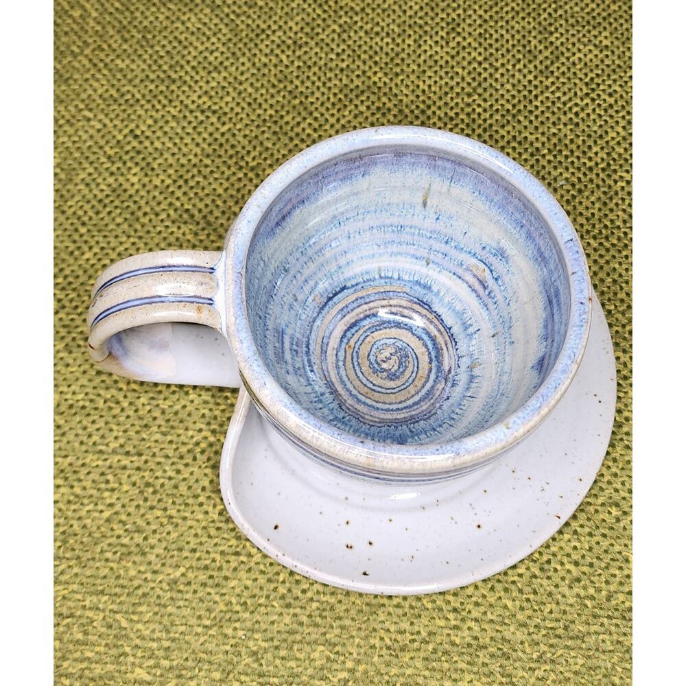 Beautiful Blue Pottery Glazed Stoneware Steve Nedza USA Signed - Picture 4 of 5